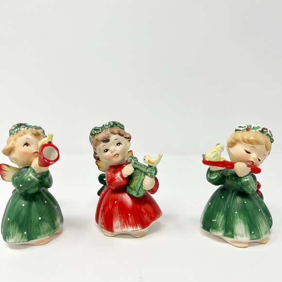 Lefton Other - Vintage 1950's Set of 3 Lefton Christmas Angels Musical 1259N